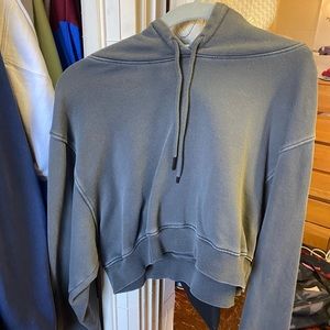 Grey faded wash F21 Crop Sweatshirt